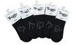 Unisex labai trumpos kojinės be Snazzy ST-05, šuniukai, 5 vnt. juodos kaina ir informacija | Vyriškos kojinės | pigu.lt