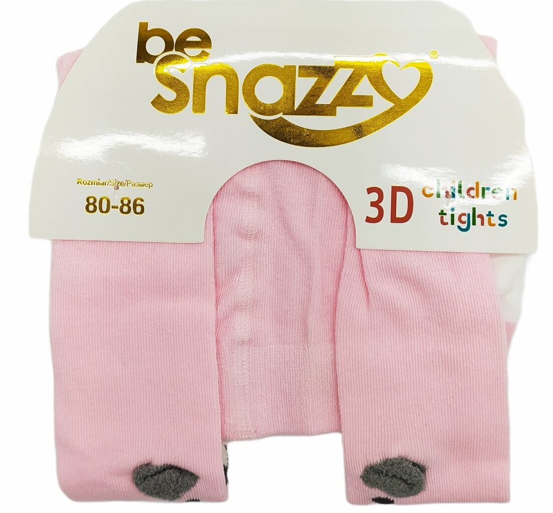 Pėdkelnės mergaitėms su 3D motyvais be Snazzy, rožinės цена и информация | Kojinės, pėdkelnės mergaitėms | pigu.lt