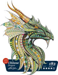 Деревянная головоломка Wizardi Китайский дракон ADPZ010 48х30 см цена и информация | Пазлы | pigu.lt