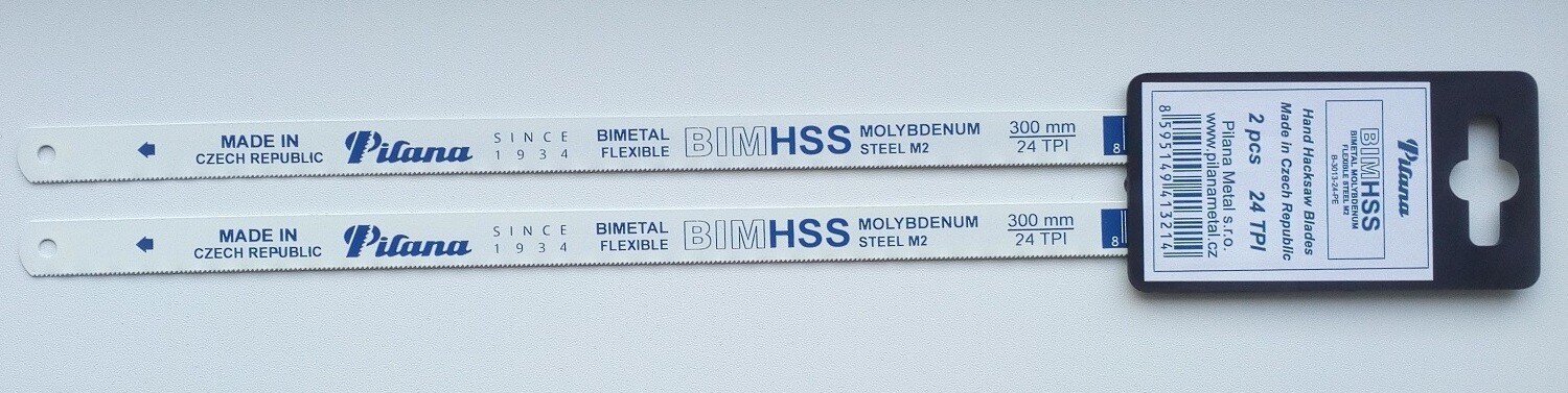 Geležtė Pilana HSS Bi-Metal Molibden 24TPI 2vnt. kaina ir informacija | Mechaniniai įrankiai | pigu.lt