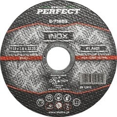 Nerūdijančio plieno pjovimo diskas Stalco Perfect 125x1,0mm kaina ir informacija | Mechaniniai įrankiai | pigu.lt