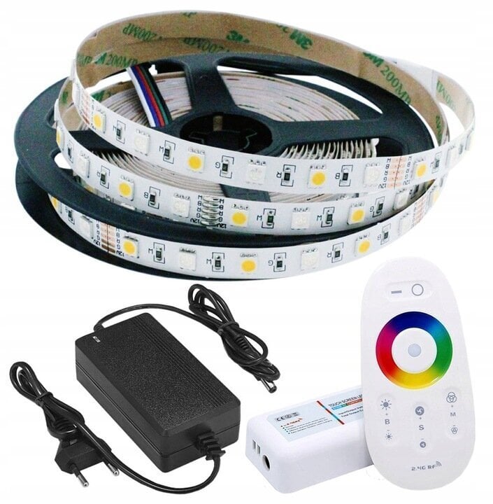RGB WW LED juostos komplektas + Touch valdiklis, 5 m цена и информация | LED juostos | pigu.lt