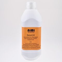 Кунжутное масло (черный кунжут) Nimi Ayurveda, 1 л цена и информация | Эфирные, косметические масла, гидролаты | pigu.lt