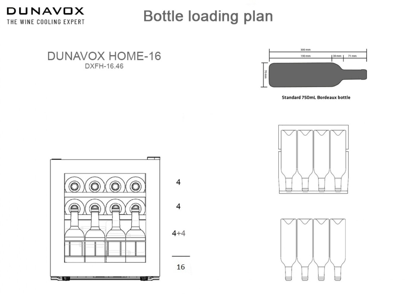 Dunavox DXFH-16.46 kaina ir informacija | Vyno šaldytuvai | pigu.lt