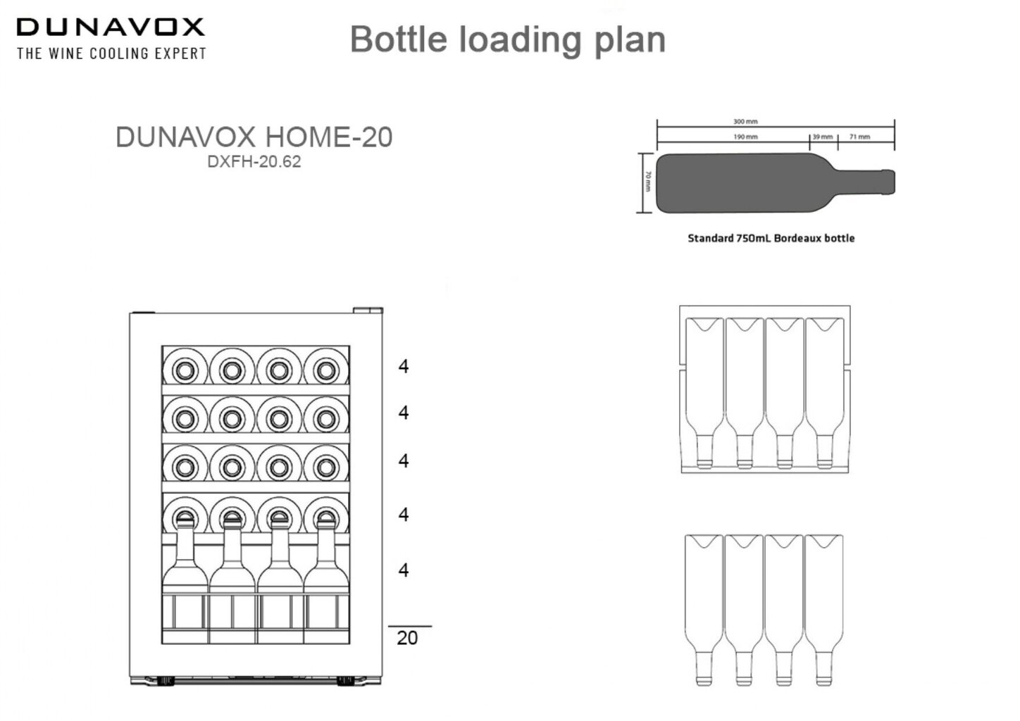 Dunavox DXFH-20.62 kaina ir informacija | Vyno šaldytuvai | pigu.lt
