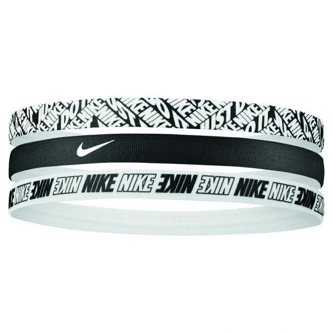 Galvos juosta moterims Nike Printed Headbands 3p, balta kaina ir informacija | Sportinė apranga moterims | pigu.lt