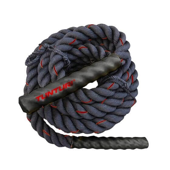 Treniruočių virvė Tunturi Battle, 9 m, juoda kaina ir informacija | Kitos fitneso prekės | pigu.lt