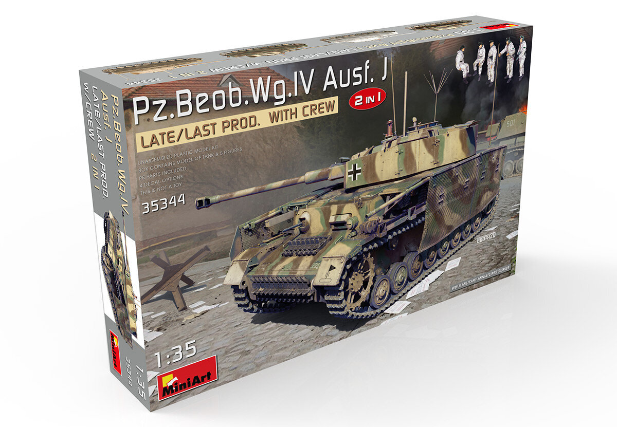 Klijuojamas modelis MiniArt 35344 Pz.Beob.Wg.IV Ausf. J Late/Last Prod. 2 IN 1 W/CREW 1/35 kaina ir informacija | Klijuojami modeliai | pigu.lt