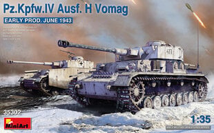 Клеющаяся модель MiniArt 35302 Pz.Kpfw.IV Ausf. H Vomag. Early Prod. June 1943 1/35 цена и информация | Склеиваемые модели | pigu.lt