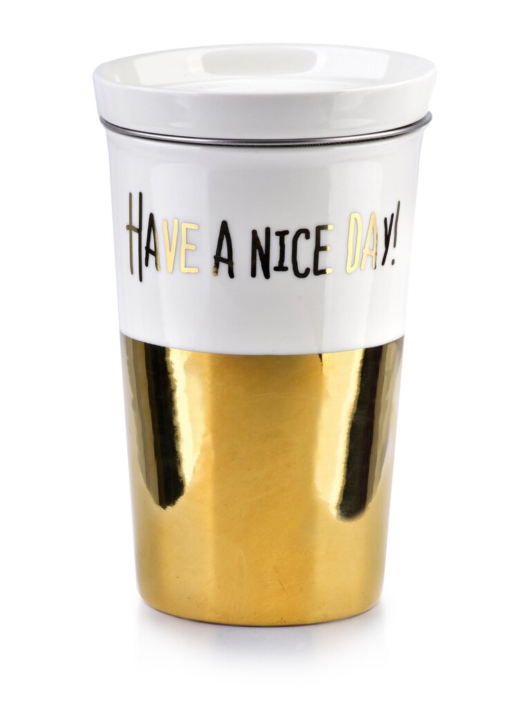 Gold Chic puodelis su sieteliu, 410 ml kaina ir informacija | Taurės, puodeliai, ąsočiai | pigu.lt