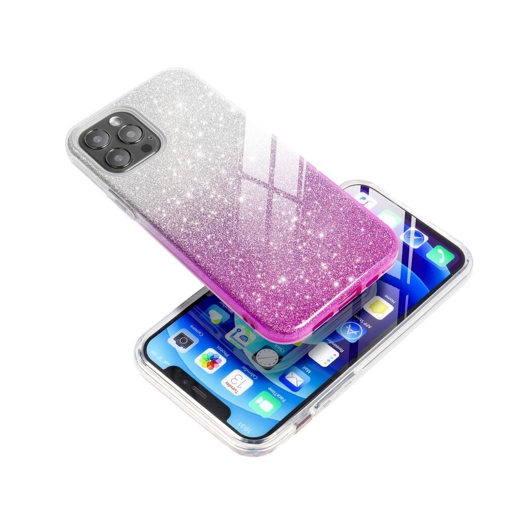 Forcell Shining Case, skirtas Samsung Galaxy A32 5G, rožinė/sidabrinė kaina ir informacija | Telefono dėklai | pigu.lt