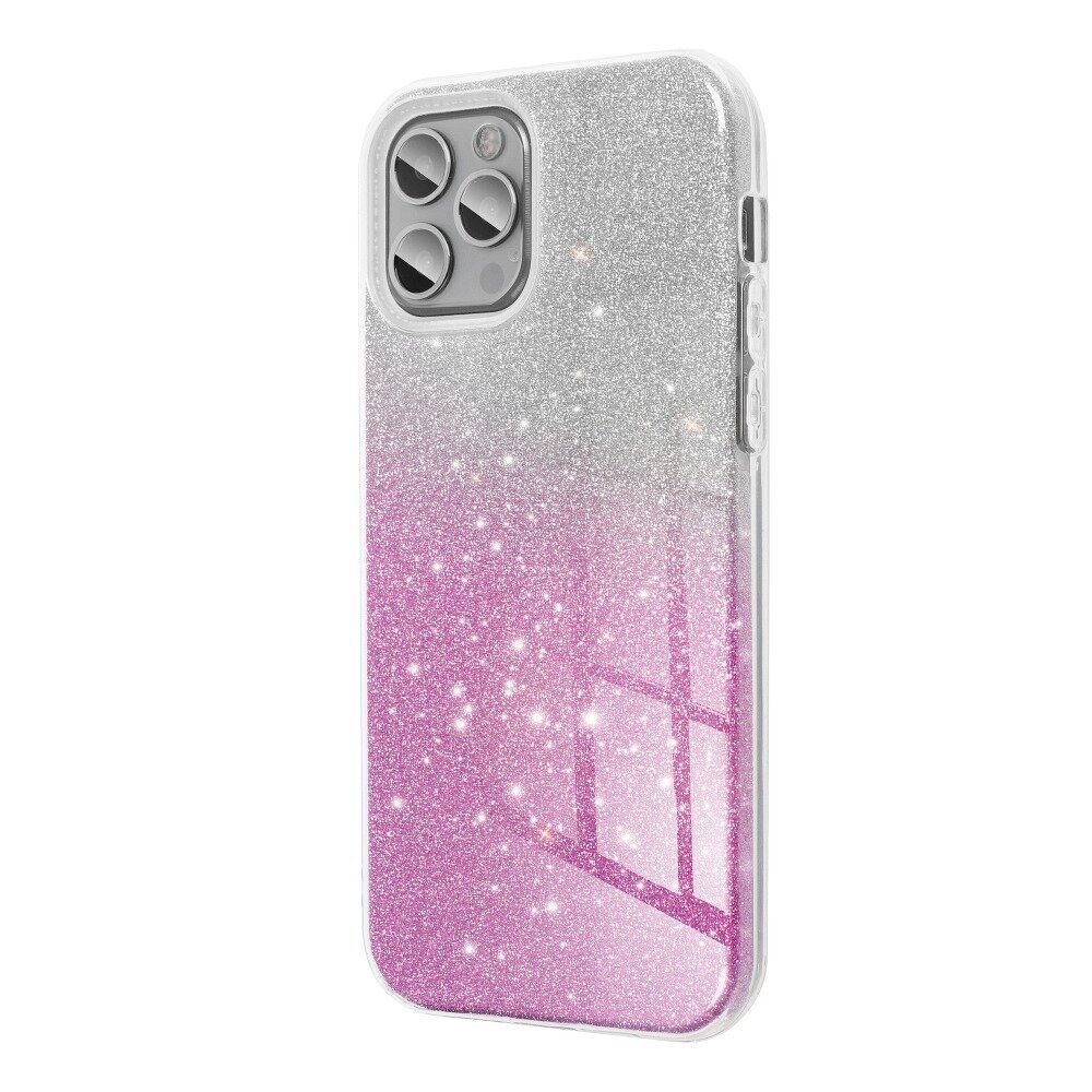 Forcell Shining Case, skirtas Samsung Galaxy A32 5G, rožinė/sidabrinė kaina ir informacija | Telefono dėklai | pigu.lt