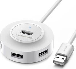 USB-концентратор Ugreen 4 x USB 2.0, UGR614WHT цена и информация | Адаптеры, USB-разветвители | pigu.lt