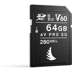 Карта памяти Angelbird AV Pro SD, 64GB, V60, MKII цена и информация | Карты памяти для фотоаппаратов, камер | pigu.lt