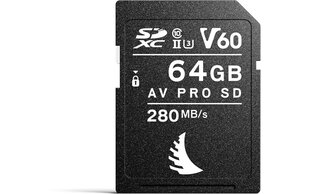 Карта памяти Angelbird AV Pro SD, 64GB, V60, MKII цена и информация | Карты памяти для фотоаппаратов, камер | pigu.lt