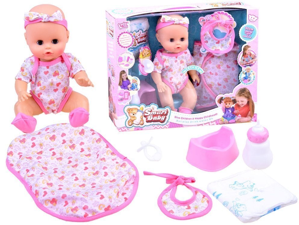 Interaktyvi lėlė, rožinė kaina ir informacija | Žaislai kūdikiams | pigu.lt