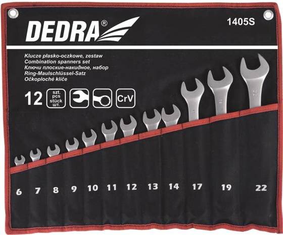 Raktai plokšti-kilpiniai Dedra 1405S kaina ir informacija | Mechaniniai įrankiai | pigu.lt