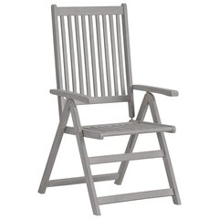 Atlošiamos sodo kėdės, 4vnt., pilkos kaina ir informacija | Lauko kėdės, foteliai, pufai | pigu.lt