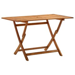 Sulankstomas sodo stalas, 120x70x75 cm, rudas kaina ir informacija | Lauko stalai, staliukai | pigu.lt