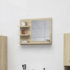 Vonios veidrodis, 60x10,5x45 cm, ąžuolo spalvos цена и информация | Зеркала в ванную | pigu.lt