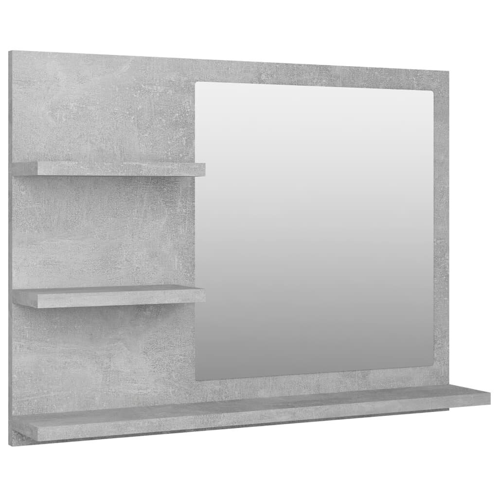 Vonios veidrodis, 60x10,5x45 cm, pilkas kaina ir informacija | Vonios veidrodžiai | pigu.lt