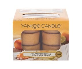 Ароматические чайные свечи Yankee Candle Calamansi Cocktail 9,8 г, 12 шт. цена и информация | Подсвечники, свечи | pigu.lt