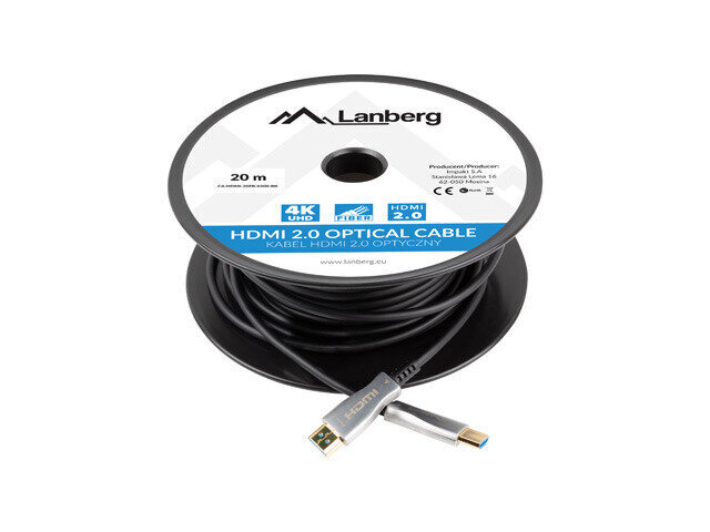 Kabelis Lanberg CA-HDMI-20FB-0200-BK kaina ir informacija | Kabeliai ir laidai | pigu.lt