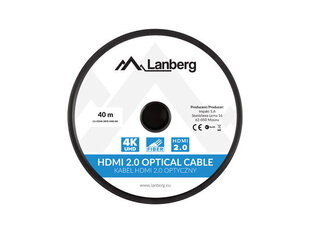 Lanberg CA-HDMI-20FB-0400-BK kaina ir informacija | Kabeliai ir laidai | pigu.lt