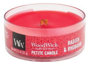 WoodWick ароматическая свеча Radish & Rhubarb, 31 г цена и информация | Подсвечники, свечи | pigu.lt