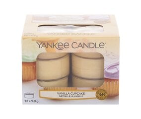 Ароматические чайные свечи Yankee Candle Vanilla Cupcake 9,8 г, 12 шт. цена и информация | Подсвечники, свечи | pigu.lt