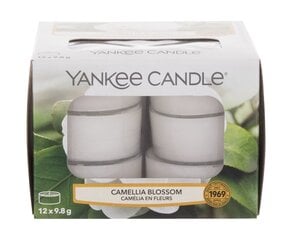 Ароматические чайные свечи Yankee Candle Camellia Blossom 9,8 г, 12 шт. цена и информация | Подсвечники, свечи | pigu.lt