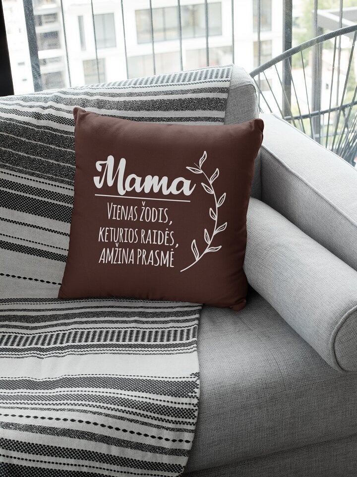 Dekoratyvinė pagalvė „Mama“, ruda цена и информация | Kitos originalios dovanos | pigu.lt