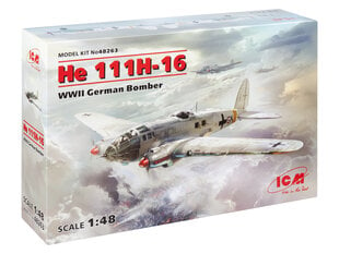 Клеющаяся модель ICM 48263 German He 111H-16 1/48 цена и информация | Склеиваемые модели | pigu.lt