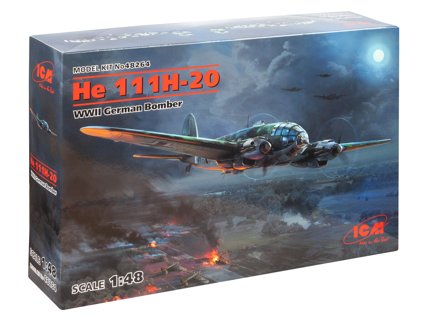 Klijuojamas Modelis ICM 48264 German He 111H-20 1/48 цена и информация | Klijuojami modeliai | pigu.lt