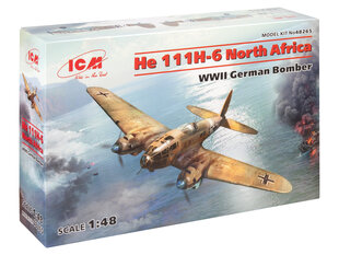 Klijuojamas Modelis ICM 48265 German He 111H-6 North Africa 1/48 kaina ir informacija | Klijuojami modeliai | pigu.lt