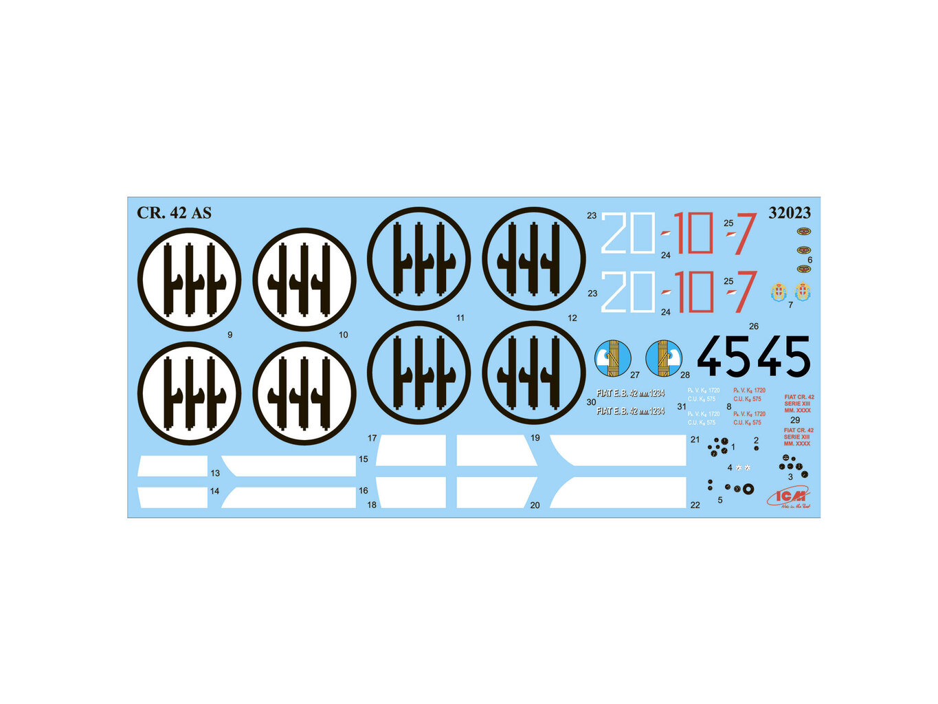 Klijuojamas Modelis ICM 32023 Italian CR. 42AS 1/32 kaina ir informacija | Klijuojami modeliai | pigu.lt