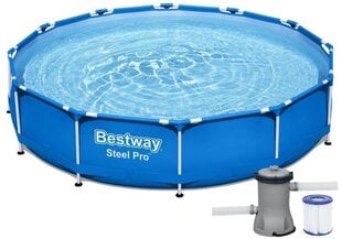 Каркасный бассейн Bestway Steel Pro с фильтром, 366x76 см цена и информация | Бассейны | pigu.lt