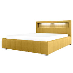 Кровать Selsey Foenum, 140x200 см, желтая цена и информация | Кровати | pigu.lt