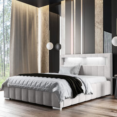 Кровать Selsey Foenum, 140x200 см, светло-серая цена и информация | Кровати | pigu.lt