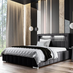Кровать Selsey Foenum, 140x200 см, темно-серая цена и информация | Кровати | pigu.lt