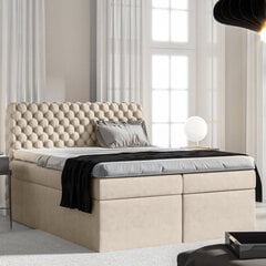 Кровать Selsey Costmary, 160x200см, бежевая цена и информация | Кровати | pigu.lt