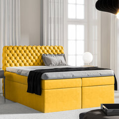 Кровать Selsey Costmary, 160x200см, желтая цена и информация | Кровати | pigu.lt