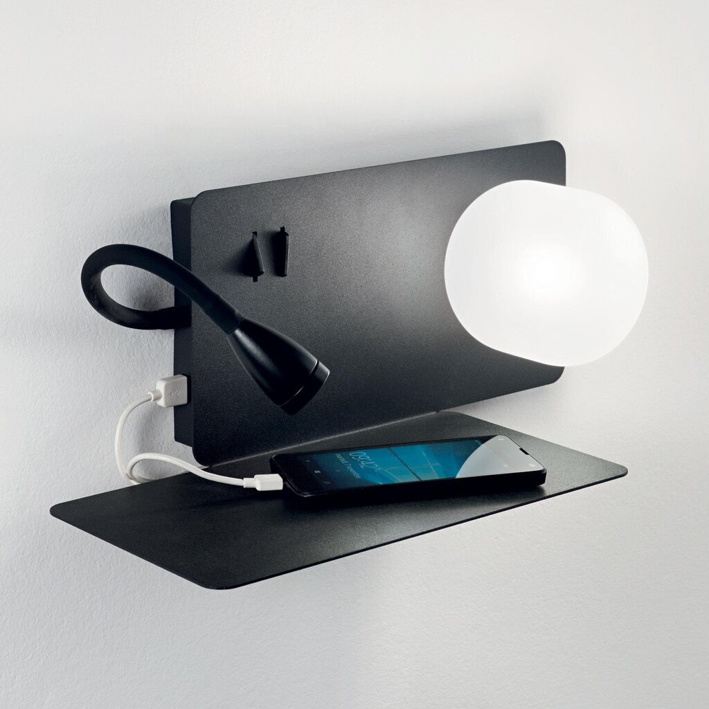 Ideal Lux šviestuvas Book-2 Ap Nero 174846 kaina ir informacija | Sieniniai šviestuvai | pigu.lt