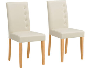 Набор из 2 стульев Notio Living Billa, кремовый/светло-коричневый цена и информация | Стулья для кухни и столовой | pigu.lt
