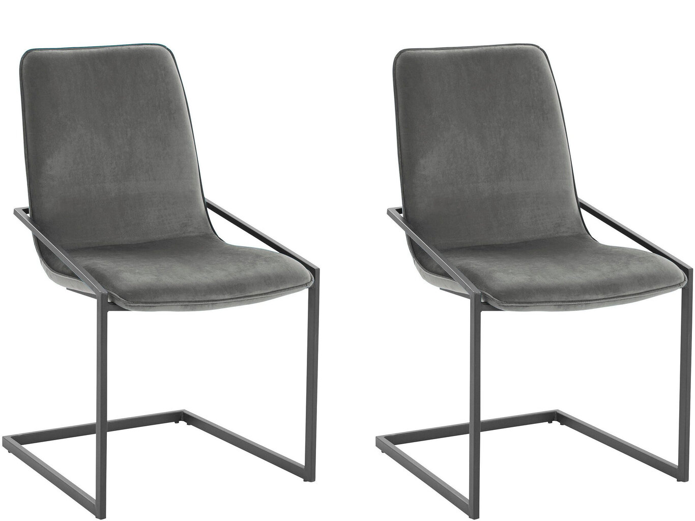2-jų kėdžių komplektas Notio Living Virgo, pilkas kaina ir informacija | Virtuvės ir valgomojo kėdės | pigu.lt