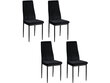 4-ių kėdžių komplektas Notio Living Kelis, juodas kaina ir informacija | Virtuvės ir valgomojo kėdės | pigu.lt