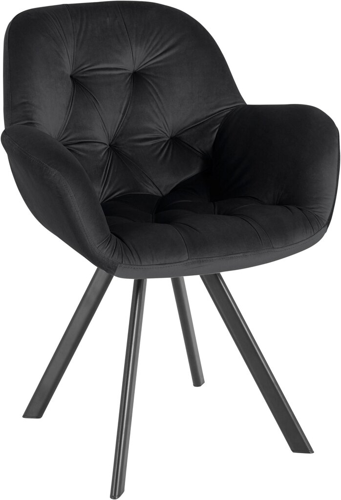 2-jų kėdžių komplektas Notio Living Edna, juodas цена и информация | Virtuvės ir valgomojo kėdės | pigu.lt