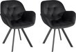 2-jų kėdžių komplektas Notio Living Edna, juodas цена и информация | Virtuvės ir valgomojo kėdės | pigu.lt