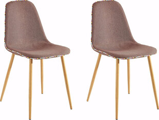 2-jų kėdžių komplektas Notio Living Canton, rudas kaina ir informacija | Virtuvės ir valgomojo kėdės | pigu.lt