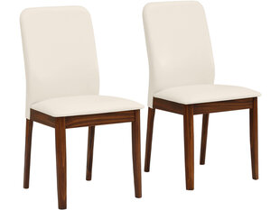 2-jų kėdžių komplektas Notio Living Winston, smėlio spalvos/tamsiai rudas kaina ir informacija | Virtuvės ir valgomojo kėdės | pigu.lt